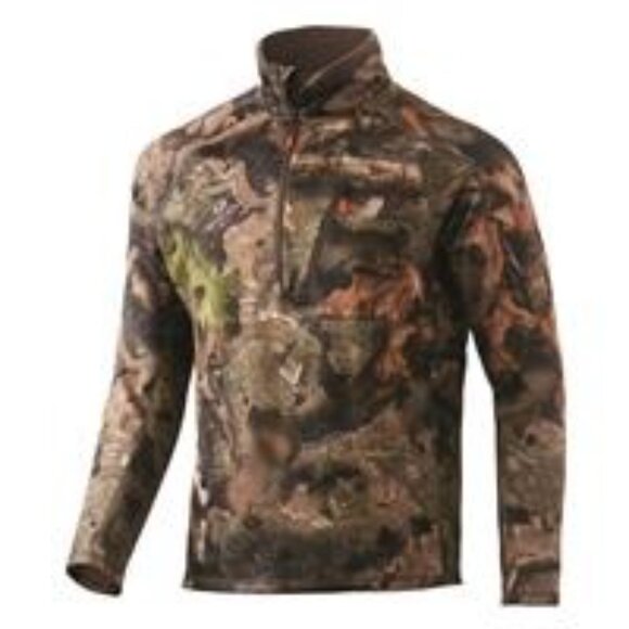 NOMAD Men's Utility Camo Half-Zip Hunting Shirt Mossy Oak Droptine Sz XXL NEW~~ - Picture 2 of 8